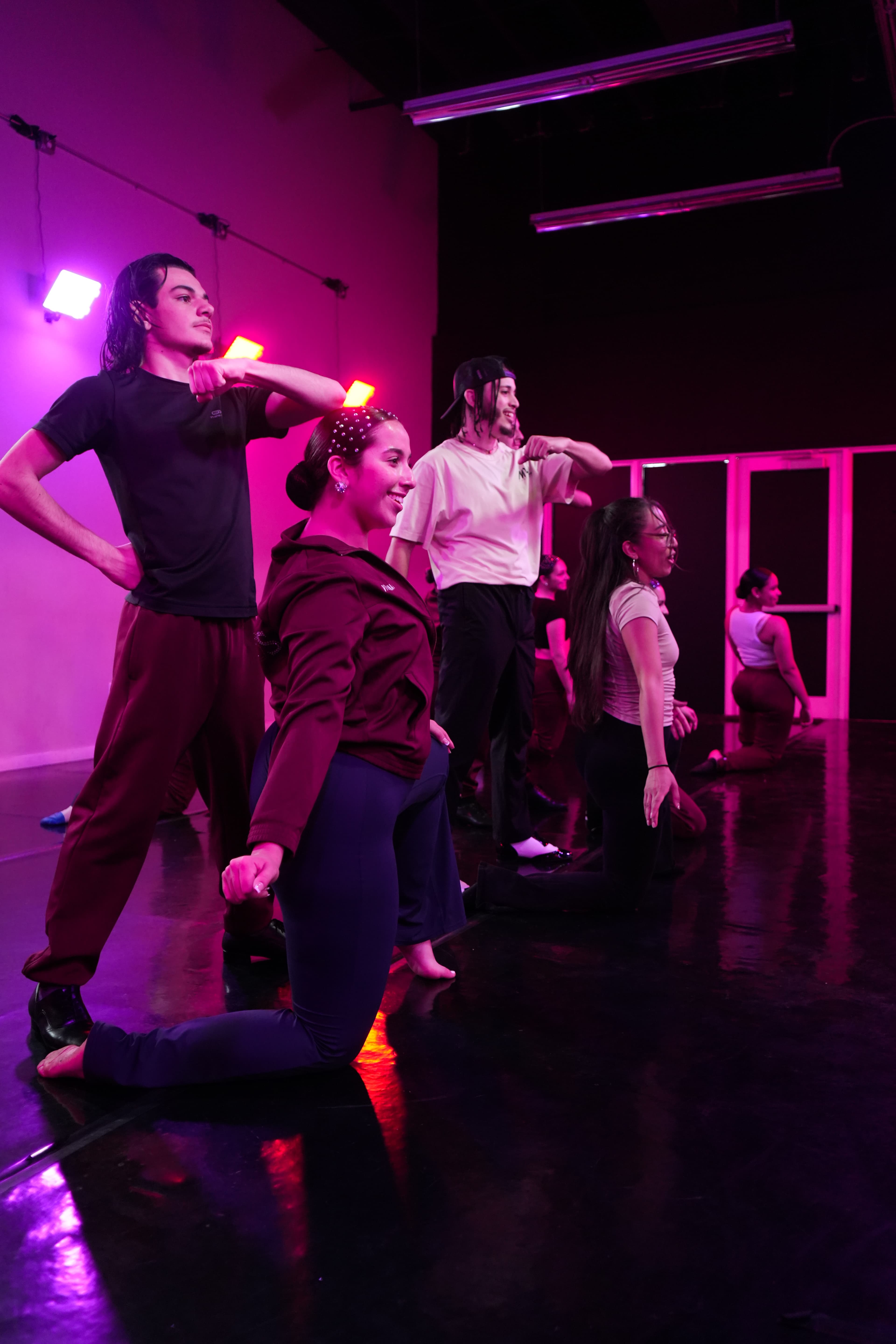 Dance class rehearsal